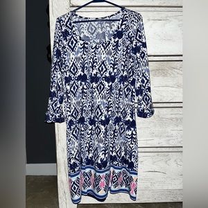Lily Pulitzer Ocean Ridge Dress 3/4 Sleeve